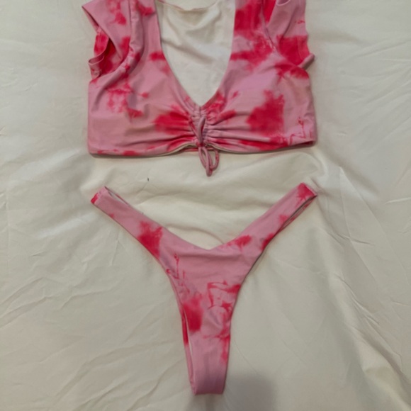 SHEIN Other - SHEIN Pink Tie-Dye Bikini Set